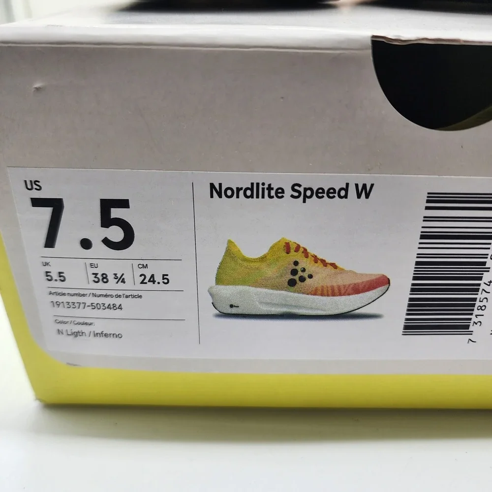 Craft Nordlite Speed Running Shoes Women's 7.5 N Light Inferno Carbon Plate